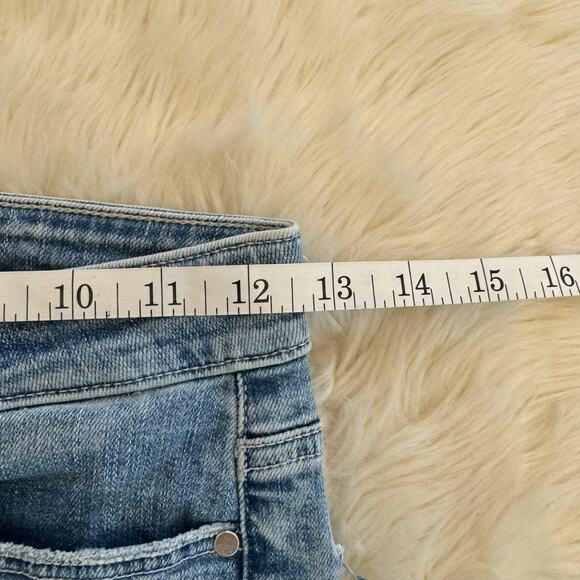 Paige Hoxton Slim Aloha Destructed Jeans 24 Frayed - Picture 15 of 16